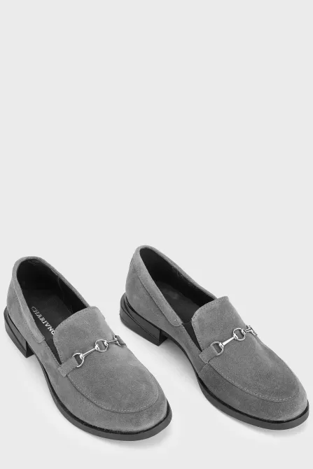 Лофери 51 сірий  - Купуй стильне взуття в інтернет магазині Charivno 