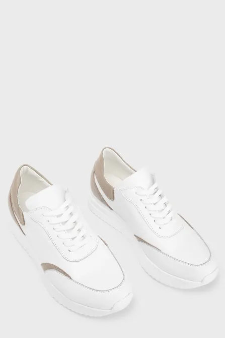 Кросівки 130 білий-капучино - Купуй стильне взуття в інтернет магазині Charivno 