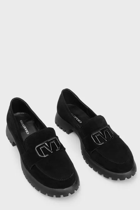 Лофери 167 чорний замш - Купуй стильне взуття в інтернет магазині Charivno 